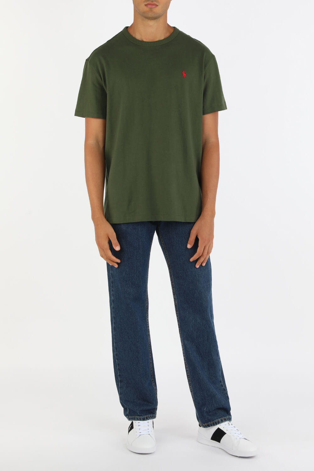 Crewneck T-Shirt in Dark Green